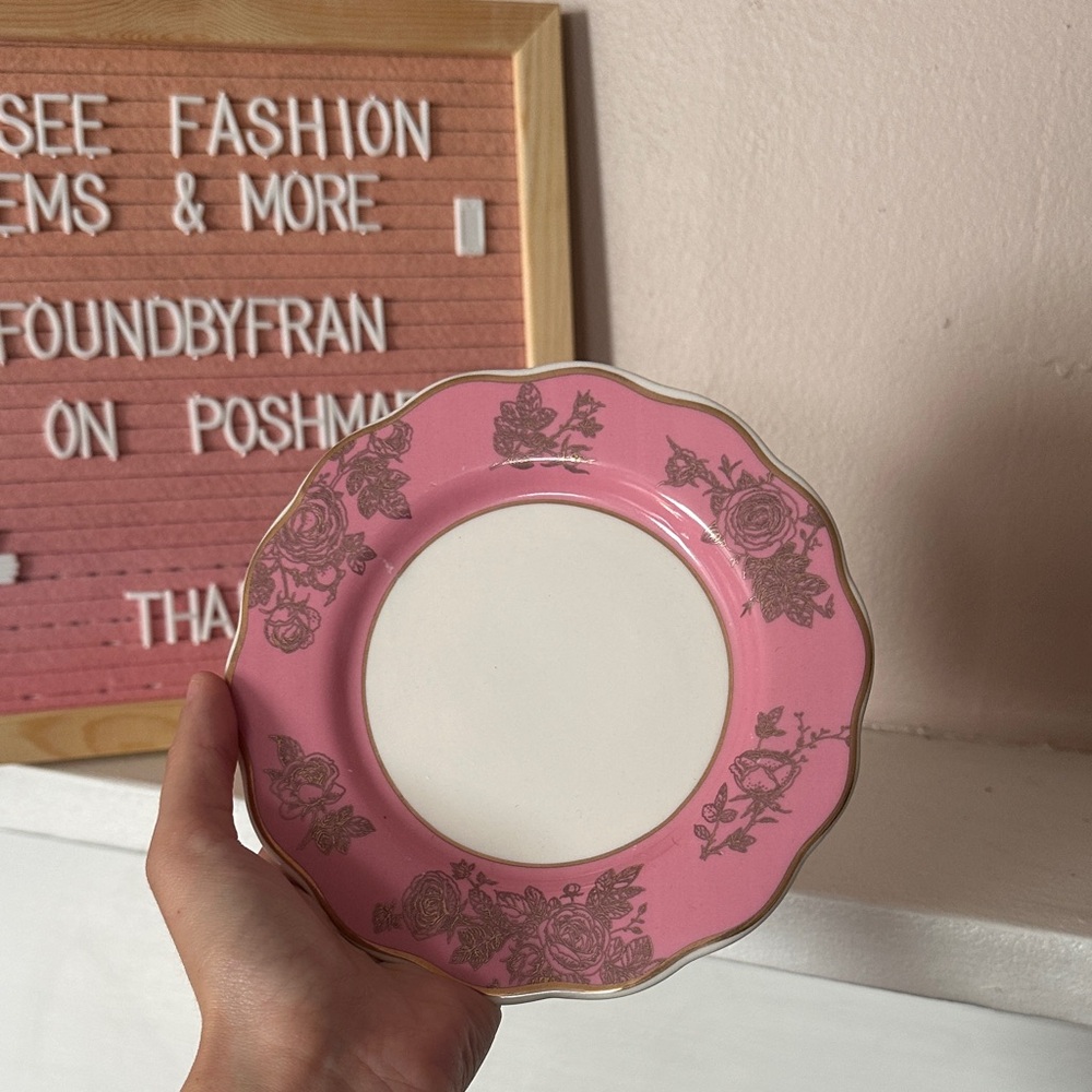 Pink Ceramic Cottage-core style small Ashland plate